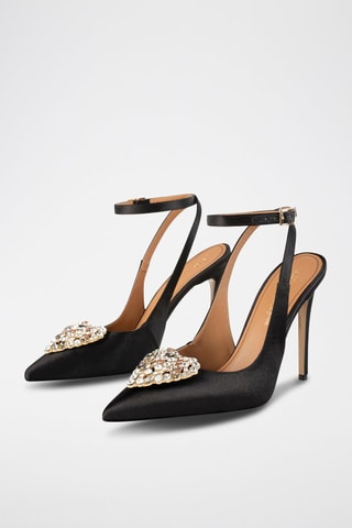 Satijnen Pumps Endless Love - Zwart