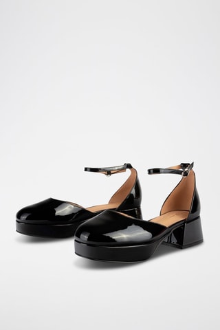 Lakleren Mary Janes met Hak Ultraviolet - Zwart