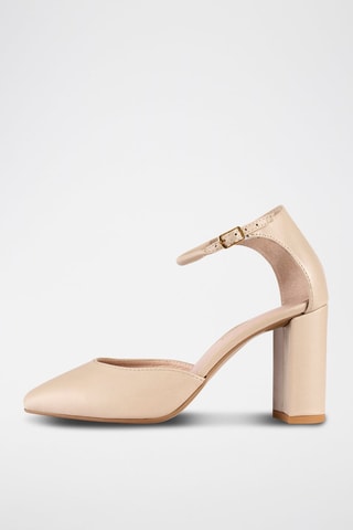 Leren Pumps East the Sun - Poederroze