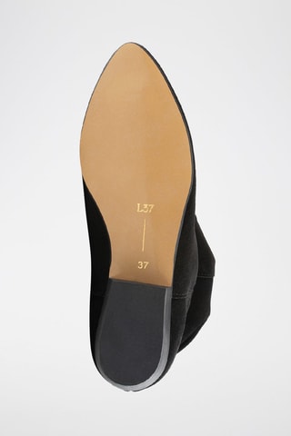 Botas acima do joelho em nobuck Mixed Feelings - Preto