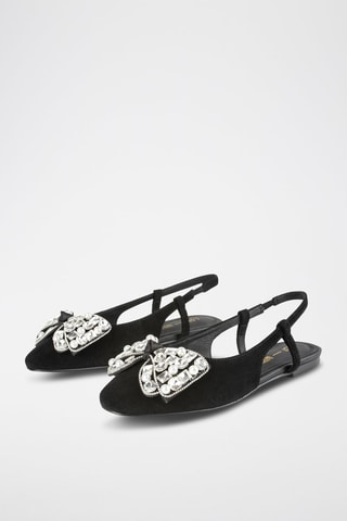 Nubuck Ballerina’s With Bated Breath - Zwart 