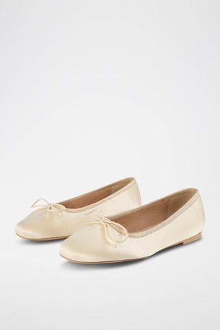 Satijnen Ballerina’s Bibi - ecru