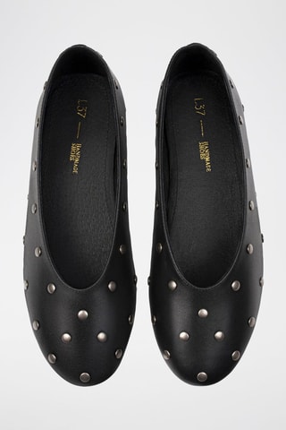 Leren Ballerina's Multiply - Zwart