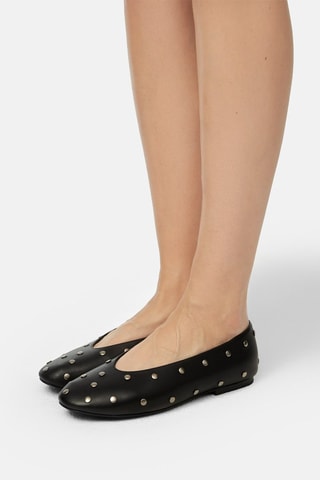 Leren Ballerina's Multiply - Zwart