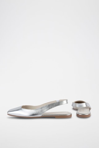 Leren Ballerina's Westcoast - Zilverkleurig