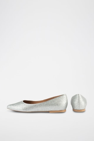 Nubuck Ballerina’s Slow Motion - Zilverkleurig 