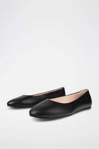 Leren Ballerina’s Baby Come On - Zwart 