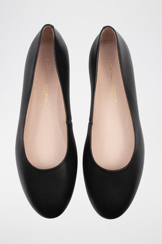 Leren Ballerina’s Baby Come On - Zwart 