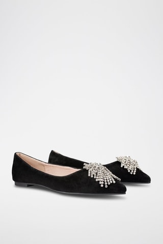 Nubuck Ballerina’s Let it Shine - Zwart 