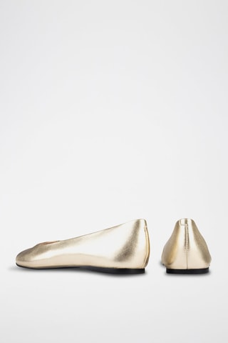 Leren Ballerina’s Baby Come On - Goudkleurig