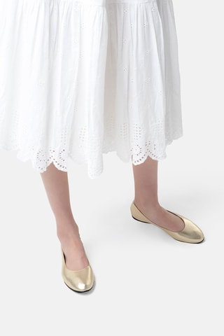 Leren Ballerina’s Baby Come On - Goudkleurig