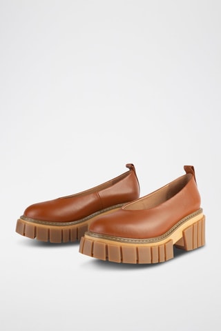 Nubuck Platform Ballerina’s Slow Down Baby - Camel