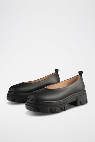 Leren Ballerina's Straight Up - Zwart