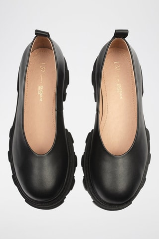 Leren Ballerina's Straight Up - Zwart