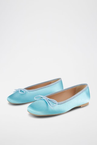 Satijnen Ballerina’s Bibi - Hemelsblauw