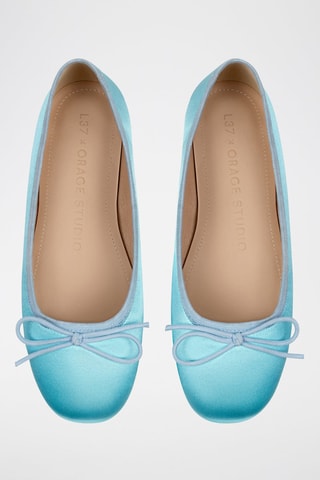 Satijnen Ballerina’s Bibi - Hemelsblauw