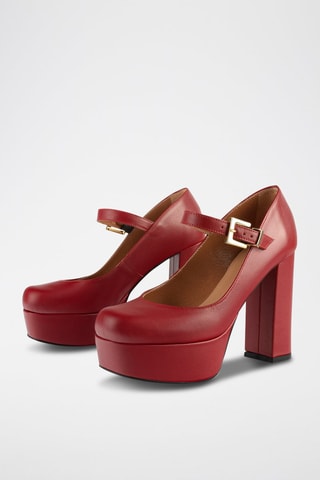 Leren Mary Janes met Hak Sweet Sensation - Rood