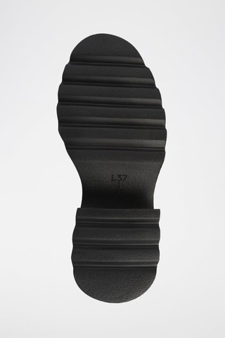 Babies de salto em couro Four Seasons - Preto