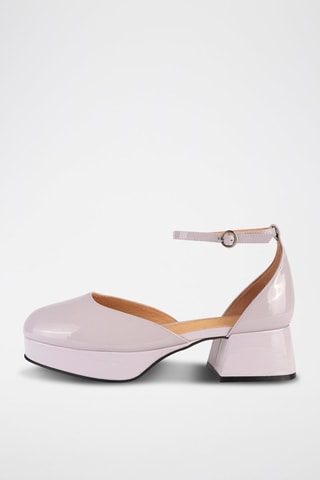 Babies de salto de couro Ultraviolet - Violeta