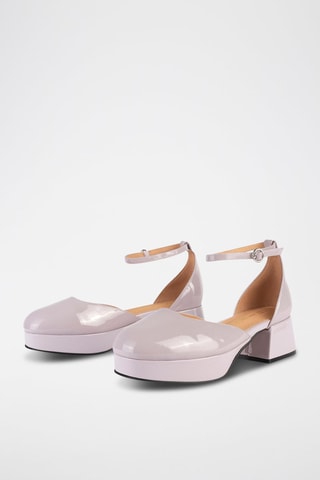 Babies de salto de couro Ultraviolet - Violeta