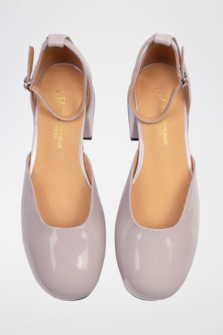 Babies de salto de couro Ultraviolet - Violeta