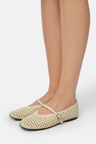 Leren Mary Janes Lavender Haze - Nude