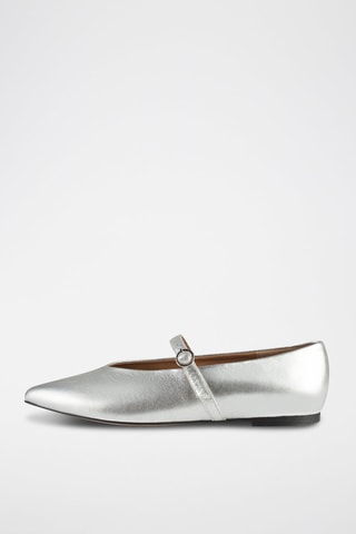 Babies de couro Different Part - Prateado