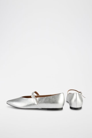 Babies de couro Different Part - Prateado