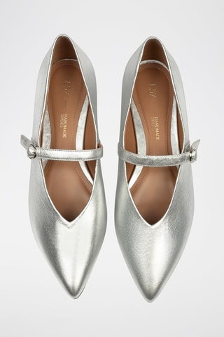 Babies de couro Different Part - Prateado