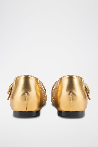 Leren Mary Janes Spend My Day - Goudkleurig