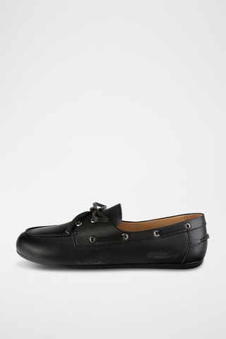 Sapatos de vela em couro Slow Life - Preto