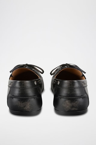 Sapatos de vela em couro Slow Life - Preto