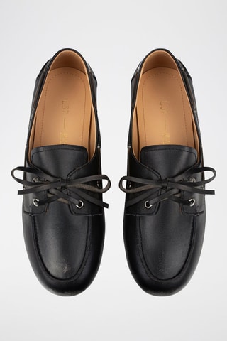 Sapatos de vela em couro Slow Life - Preto