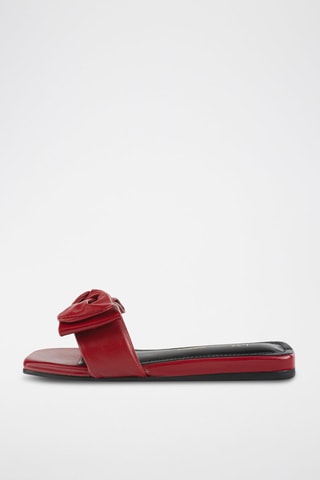 Mules em couro Costa Calma - Vermelho