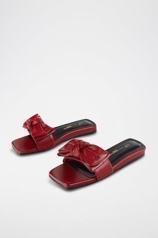 Mules em couro Costa Calma - Vermelho