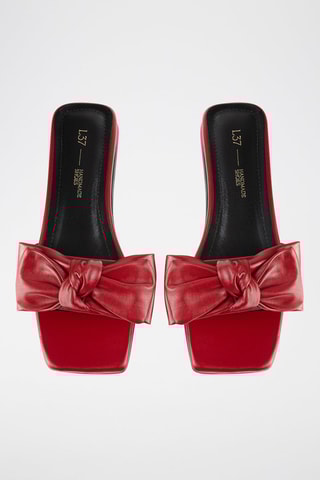 Mules em couro Costa Calma - Vermelho