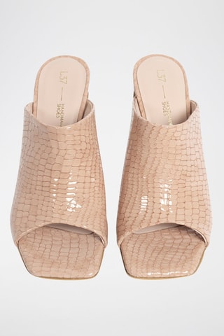 Mules de salto em couro verni Summer Nights - Salmão