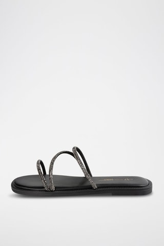 Leren Muiltjes Silver Slumber - Zwart