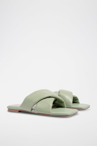 Leren Muiltjes Costa Brava - Zeegroen