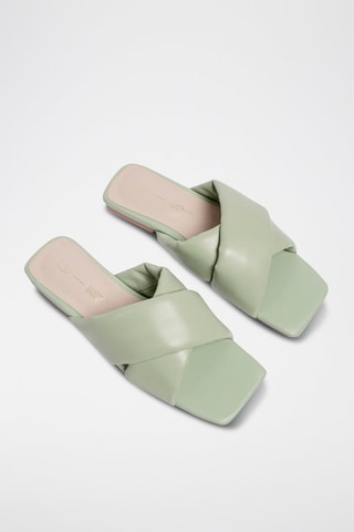 Leren Muiltjes Costa Brava - Zeegroen