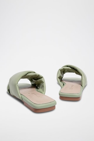 Leren Muiltjes Costa Brava - Zeegroen