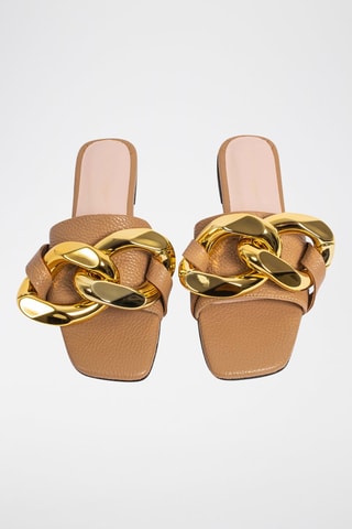 Mules em couro Part of the Game - Bege