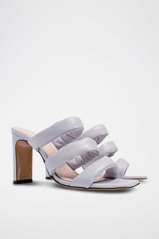 Leren Muiltjes met Hak A Little Space - Lichtpaars 