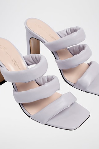 Leren Muiltjes met Hak A Little Space - Lichtpaars 