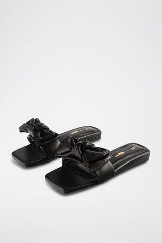 Mules em couro Costa Calma - Preto