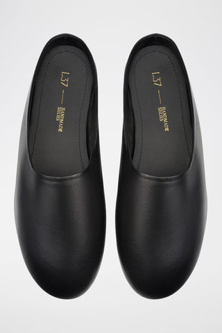 Leren Muiltjes All at Once - Zwart 