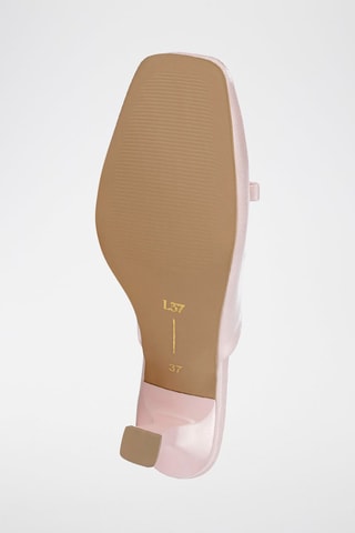 Mules de salto em cetim Sophie - Rosa