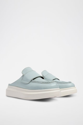 Mules em couro Hawaiian Party - Azul-celeste