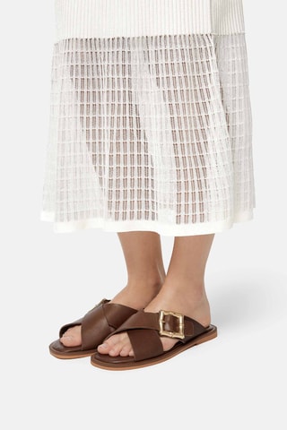 Leren Muiltjes Anything for Love - Bruin 