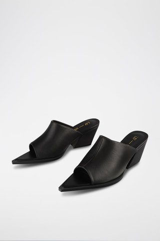 Leren Muiltjes met Hak RicHear me Outnd - Zwart 